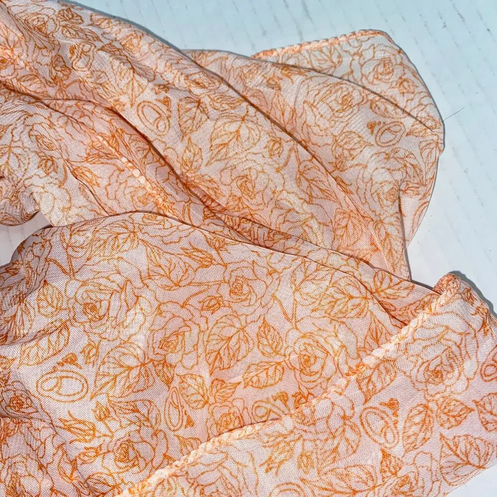 NWT Baltimore Orioles MLB Mother's Day orange White Floral Infinity Scarf Womens
